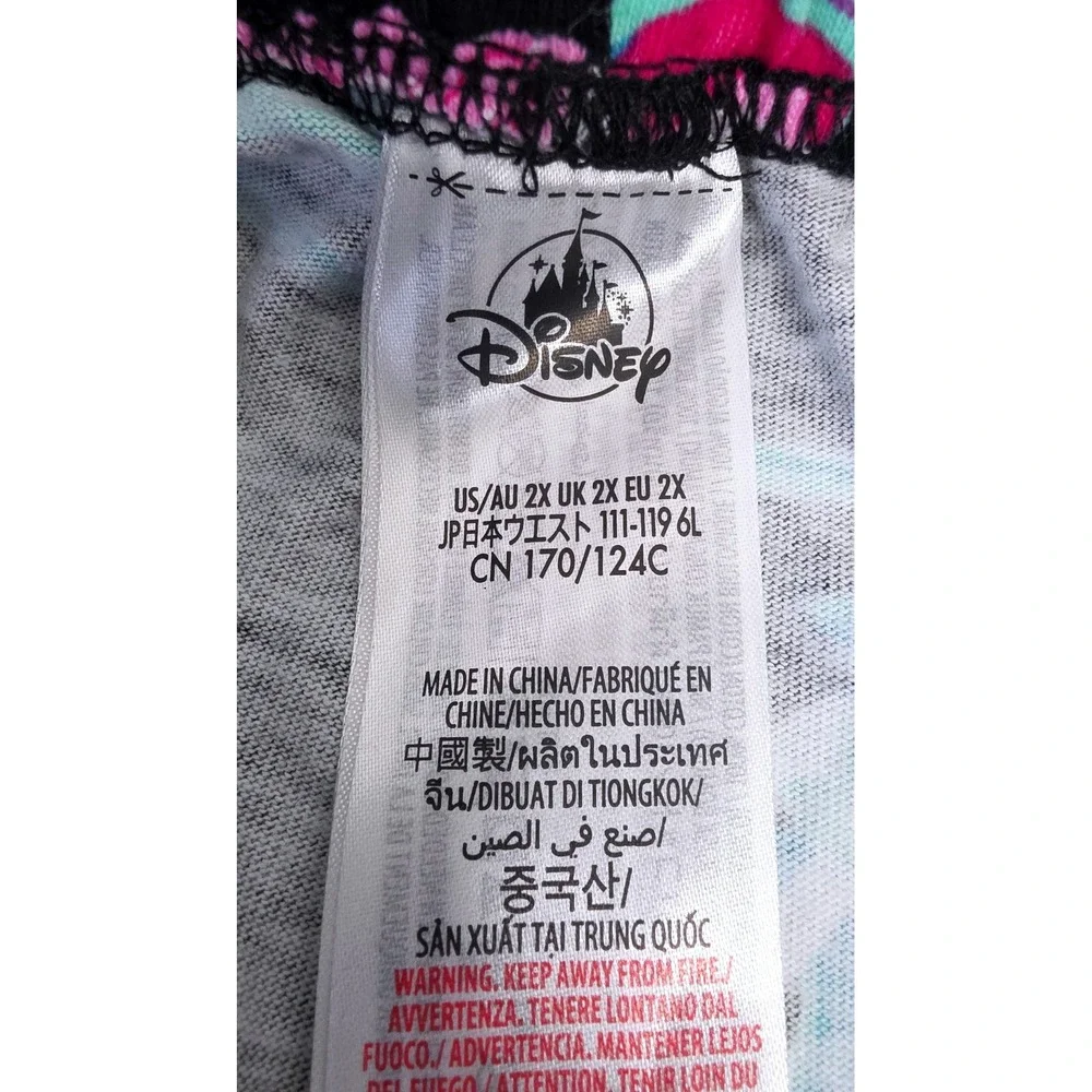 Disney Haunted Mansion Pajama Shorts Black Portrait Print 2X Glow In Dark - Picture 5 of 7